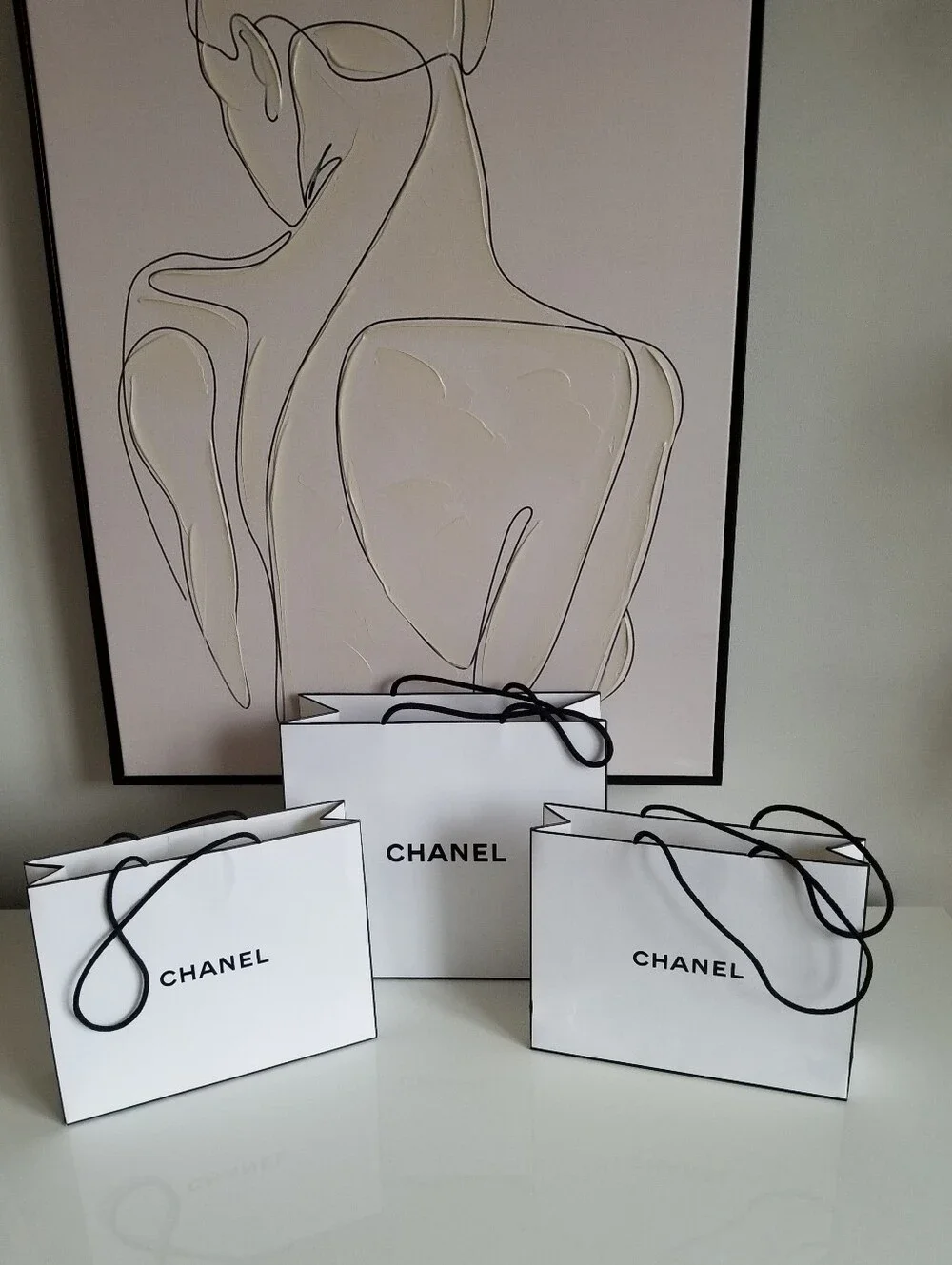Bundle Of 3 CHANEL Shopping Bags & 5  Luxuruy Dust Bags